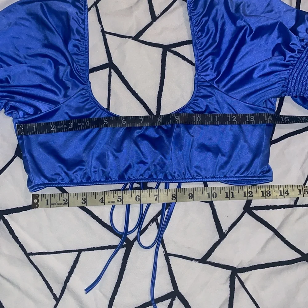 Frankies Bikinis Women's Blue Tankini-Tops Size M NWOT in Rain 🇺🇸